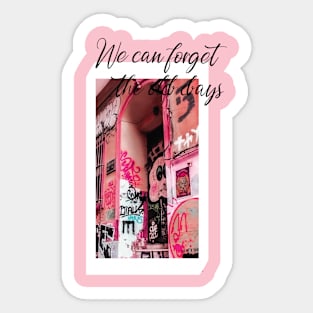 powder pink Sticker